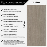 PVC Wandpaneel Duschrückwand Linen-Taupe in Textiloptik