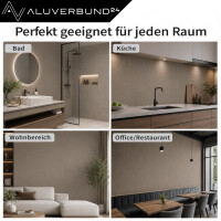 PVC Wandpaneel Duschrückwand Linen-Taupe in Textiloptik