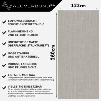 PVC Wandpaneel Duschrückwand Linen-Greige in Textilopti
