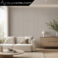 PVC Wandpaneel Duschrückwand Linen-Greige in Textilopti