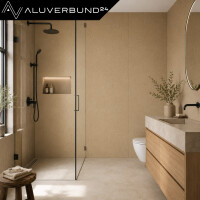 PVC Wandpaneel Duschrückwand Linen-Desert in Textilopti
