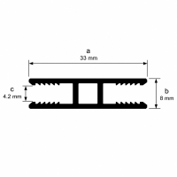 Aluminium H-Profil für 4 mm gallery 5_2nd