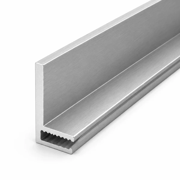 Aluminium F-Profil für 4 mm Platten 300 cm Aluminium-Blank