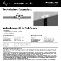 Verbindungsprofil 3–5mm (964) Aluminiumprofil für