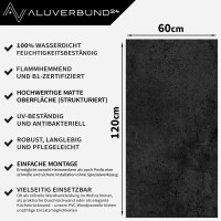 PVC Wandpaneel Wandfliesen 60x120cm Industrial-Black in Natu