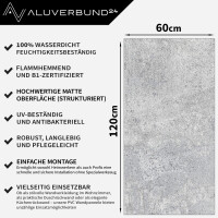 PVC Wandpaneel Wandfliesen 60x120cm Urban-Grey in Naturstein