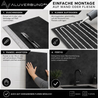 PVC Wandpaneel Wandfliesen 60x120cm Urban-Grey in Naturstein