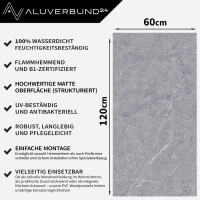 PVC Wandpaneel Wandfliesen 60x120cm Classic-Grey in Naturste