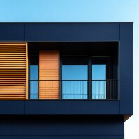 Aluverbund-Fassadenplatte Blau/727-4mm/0 gallery
