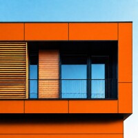 Aluverbund-Fassadenplatte Verkehrsorange gallery