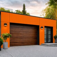 Aluverbund-Fassadenplatte Verkehrsorange/2009-4mm/0,5mm 1575