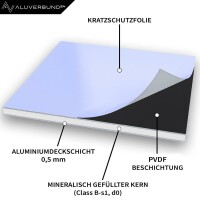 Aluverbund-Fassadenplatte Rubinrot/3003-4mm/0,5mm 1575x3200m
