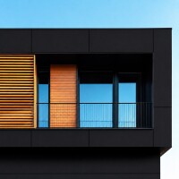 Aluverbund-Fassadenplatte Tiefschwarz gl gallery