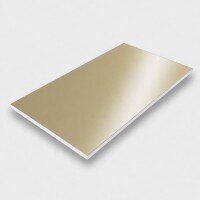 Aluverbund-Fassadenplatte Hellgold anodisiert/C2-4mm/0,5mm 1