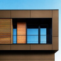 Aluverbund-Fassadenplatte Mittelbronze a gallery