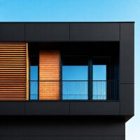 Aluverbund-Fassadenplatte Schwarz anodis gallery