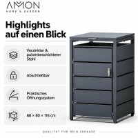 AMON Mülltonnenbox SIMPLE 240L für 1 Tonne 7