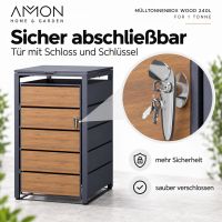 AMON Mülltonnenbox WOOD 240L für 1 Tonne 4