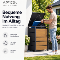AMON Mülltonnenbox WOOD 240L für 1 Tonne 5