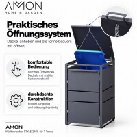 AMON Mülltonnenbox STYLE 240L für 1 Tonne 4