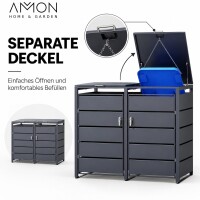 AMON Mülltonnenbox SIMPLE 240L für 2 Tonnen 3