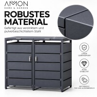 AMON Mülltonnenbox SIMPLE 240L für 2 Tonnen 4
