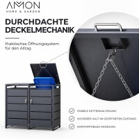 AMON Mülltonnenbox SIMPLE 240L für 2 Tonnen 6