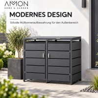AMON Mülltonnenbox SIMPLE 240L für 2 Tonnen 7