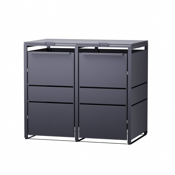 AMON STYLE Mülltonnenbox für zwei Tonnen