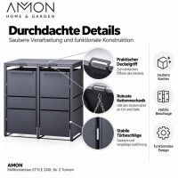 AMON Mülltonnenbox STYLE 240L für 2 Tonnen 5