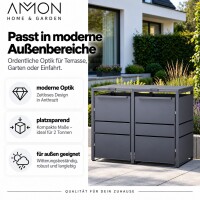 AMON Mülltonnenbox STYLE 240L für 2 Tonnen 6
