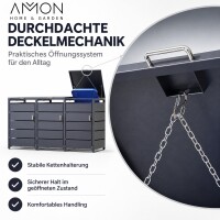 AMON Mülltonnenbox SIMPLE 240L für 3 Tonnen 5