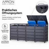 AMON Mülltonnenbox SIMPLE 240L für 4 Tonnen 3