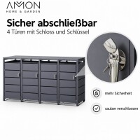 AMON Mülltonnenbox SIMPLE 240L für 4 Tonnen 4