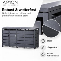 AMON Mülltonnenbox SIMPLE 240L für 4 Tonnen 5