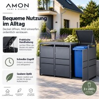 AMON Mülltonnenbox STYLE 240L für 3 Tonnen 4