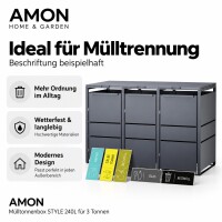 AMON Mülltonnenbox STYLE 240L für 3 Tonnen 6