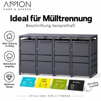 AMON Mülltonnenbox STYLE 240L für 4 Tonnen 4