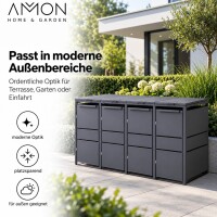 AMON Mülltonnenbox STYLE 240L für 4 Tonnen 5
