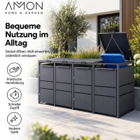 AMON Mülltonnenbox STYLE 240L für 4 Tonnen 6