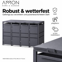 AMON Mülltonnenbox STYLE 240L für 4 Tonnen 7