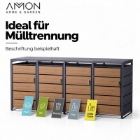 AMON Mülltonnenbox WOOD 240L für 4 Tonnen 7