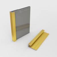 Abschlussprofil für 3 mm Platten Gold-Eloxiert 1