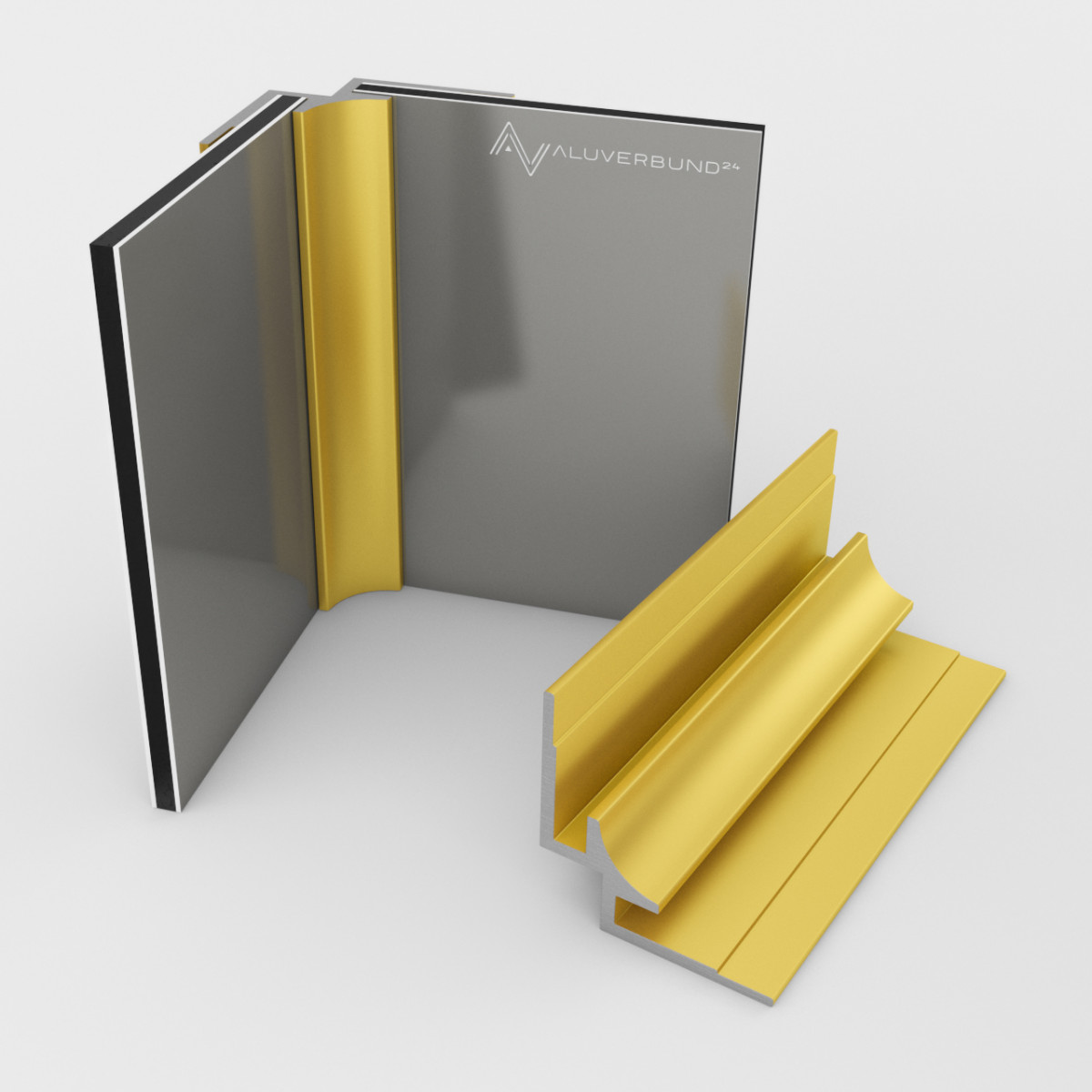 Aluverbundplatte 3mm Gold-Metallic 799 – Stabil, Leicht, Edel – Für Fassade, Garage & Co.