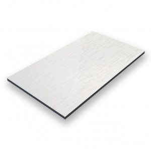 Aluminiumverbundplatte beidseitig silber bebürstet silver brushed 3mm 