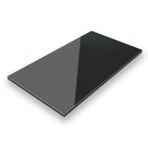 Muster Aluverbundplatte Sign-Serie Schwarz 9005