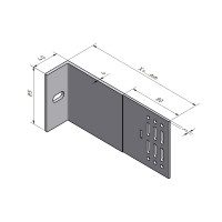 Aluminium-L-Wandhalter-85 WB11 43/260/4/3-85 mm 2