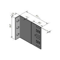 Aluminium-L-Wandhalter-160 WB1 40/60/3-160 mm 2