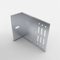 Aluminium-L-Wandhalter-85 mit RL Holz & Stahl WBH4 40/12