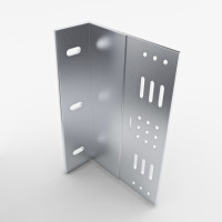 Aluminium-L-Wandhalter-160 mit RL Holz & Stahl WBH4 40/1